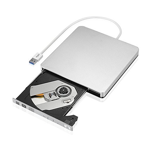 Disque dur externe portable Lecteur DVD Graveur CD/DVD Lecteur externe USB  3.0 ou ordinateur portable Ordinateur de bureau Argenté