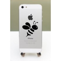 Lini Lot de 2 stickers en forme d'abeille pour iPhone, iPad mini, iPad, MacBook, Pro Noir
