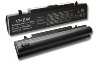 vhbw Li-Ion Batterie 6600 mAh (11.1 V) Noir pour ordinateur portable SAMSUNG RV515 S02, RV515 S03, RV515 S04 comme, AA, AA-PB9NC6 W AA-PB9NC6B, AA-PB9NS6B.