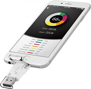 PhotoFast i-FlashDrive MAX U2 64GB - Lightning connecteur ( MFI certifié ) et port USB 2.0 - pour Apple iPhone 5 / 5S / 6 / 6 Plus / 6S / 6S Plus, mini iPad 1/2 ( Retina ) / 3/4 , iPad Air 2/3 , iPad Pro